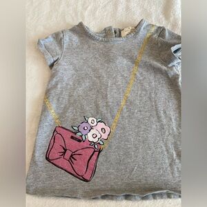 Kate Spade ♠️ Gray Kids Shirt with Pink and Gold Accents